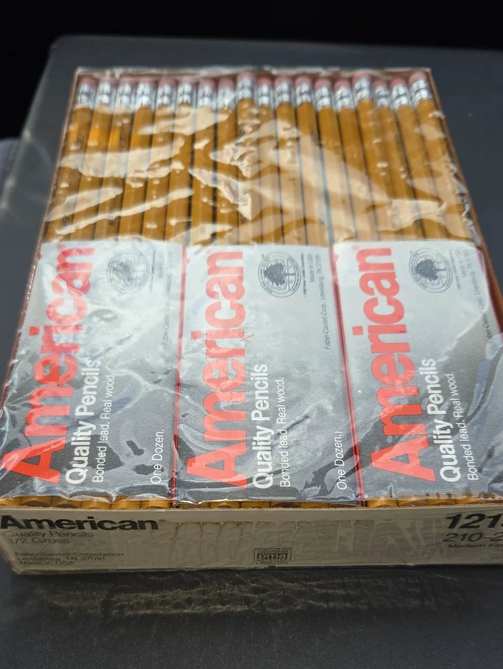 Vintage Eberhard Faber Castell Yellow Wooden Pencils - 6 Dozen
